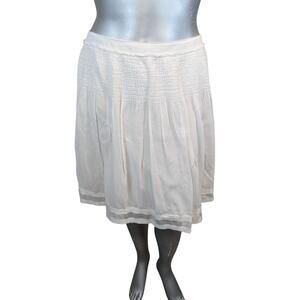 Elie Tarahi Skirt, 100% Cotton, White, Lined, sz XL